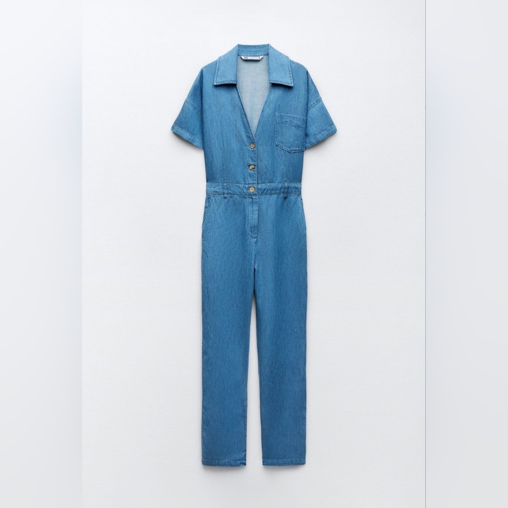 Zara Denim Jumpsuit